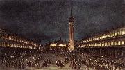 GUARDI, Francesco Nighttime Procession in Piazza San Marco fdh oil painting on canvas